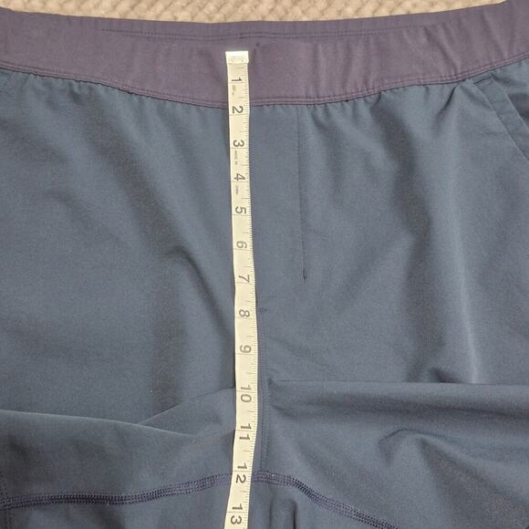 Public Rec Flex Shorts 38 Navy Blue Drawstring Athletic Zip Pocket Active Sporty - Picture 7 of 9